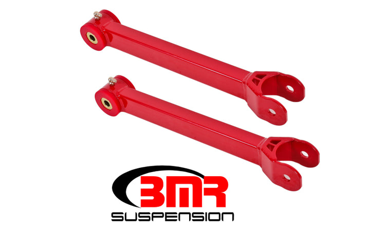 BMR 16-17 6th Gen Camaro Non-Adj. Lower Trailing Arms (Polyurethane) - Red - Bull Strap