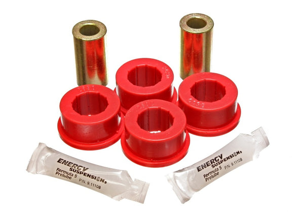 Energy Suspension 05-13 Ford Mustang Red Rear Track Arm Bushing Set - Bull Strap