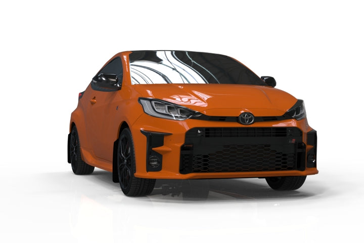 Rally Armor 20-25 Toyota GR Yaris Black Mud Flap w/Red Logo - Bull Strap