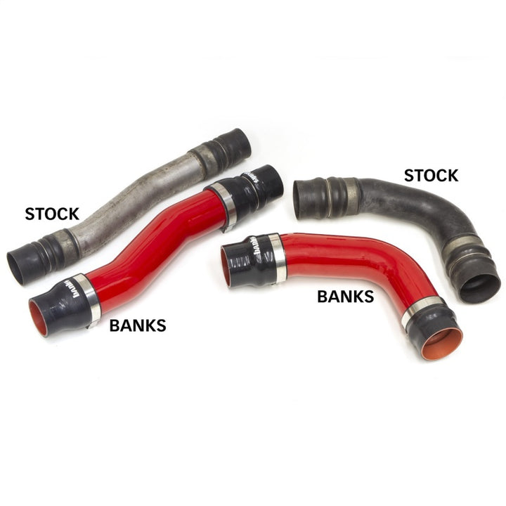 Banks Power 10-12 Ram 6.7L Diesel OEM Replacement Cold Boost Tubes - Red - Bull Strap