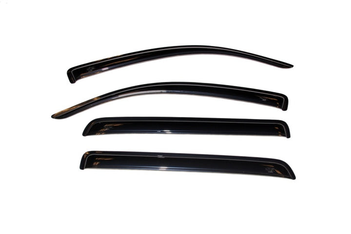 AVS 07-18 Toyota Tundra Crewmax Ventvisor Outside Mount Window Deflectors 4pc - Smoke - Bull Strap
