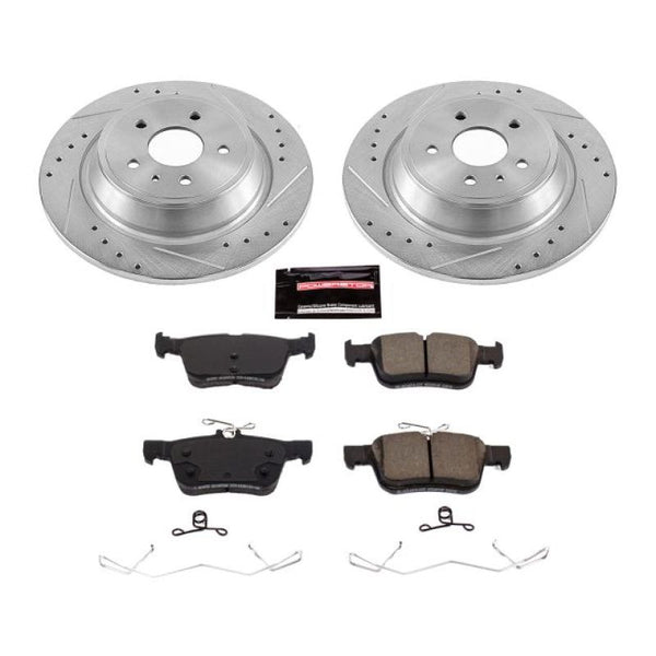 Power Stop 17-19 Ford Escape Rear Z23 Evolution Sport Brake Kit - Bull Strap