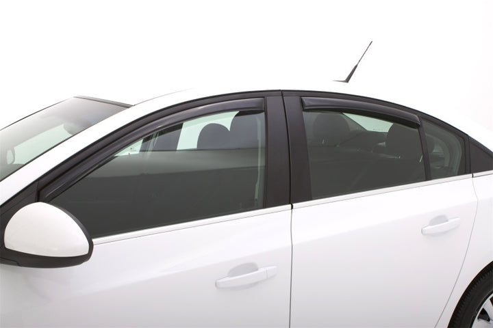 AVS 11-15 Chevy Cruze Ventvisor In-Channel Front & Rear Window Deflectors 4pc - Smoke - Bull Strap