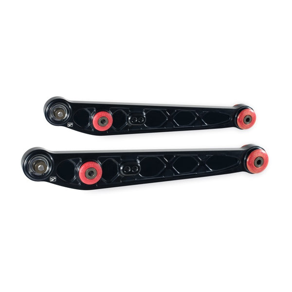 Skunk2 Honda/Acura EK Alpha Series Rear Lower Control Arm Set - Black - Bull Strap