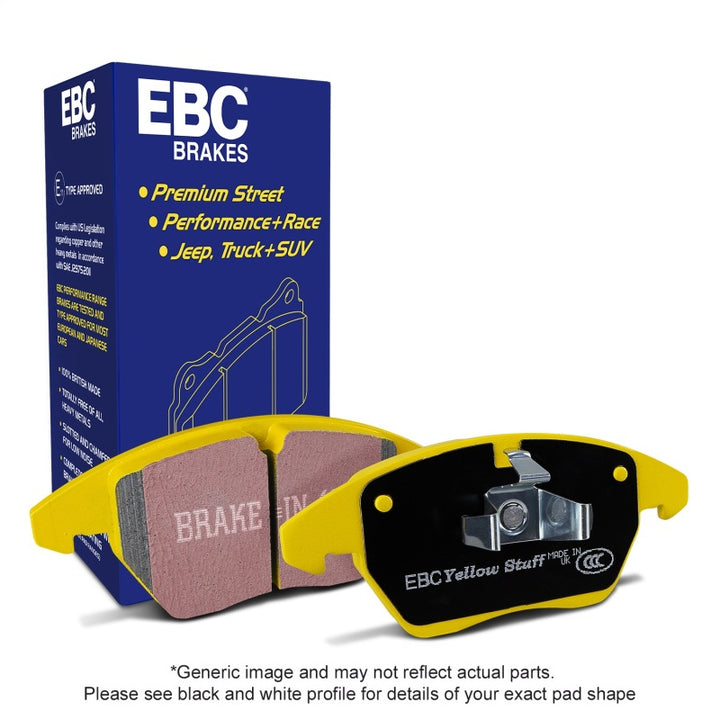 EBC 66-68 Volvo 140 1.8 Yellowstuff Front Brake Pads - Bull Strap