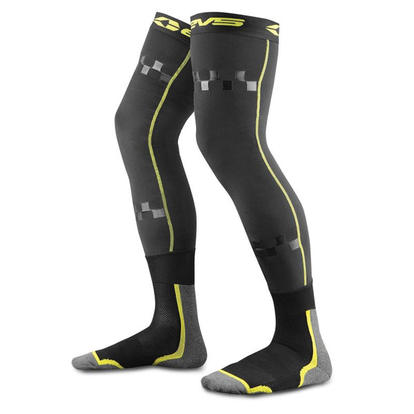 EVS Fusion Sock Combo Black/Hivis - Small/Medium - Bull Strap