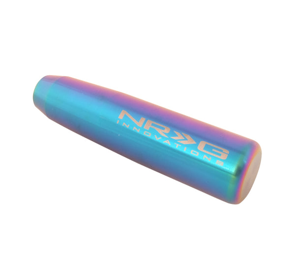 NRG Universal Short Shifter Knob - 5in. Length / Heavy Weight 1.27Lbs. - Multi Color/Neochrome - Bull Strap