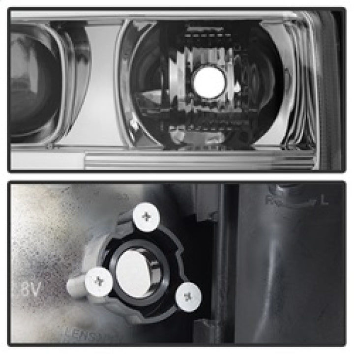 Spyder GMC Sierra 1500/2500/3500 99-06 V2 Projector Headlights - DRL - Chrome PRO-YD-CDE00V2-LB-C - Bull Strap