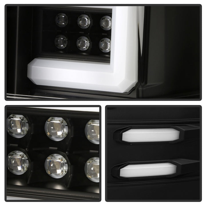 Spyder Chevy 1500 14-16 Light Bar LED Tail Lights All Blk ALT-YD-CS14-LBLED-BKV2 - Bull Strap