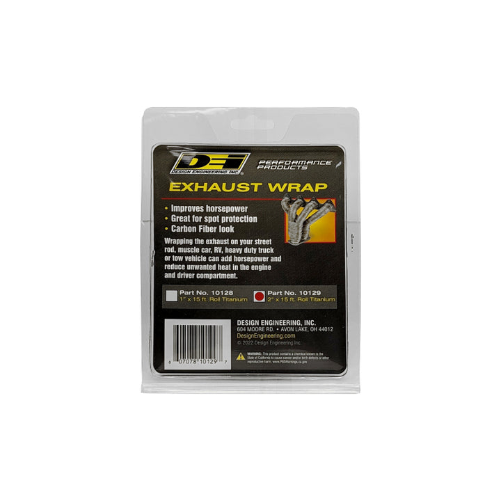 DEI Exhaust Wrap 2in x 15ft - Titanium - Bull Strap