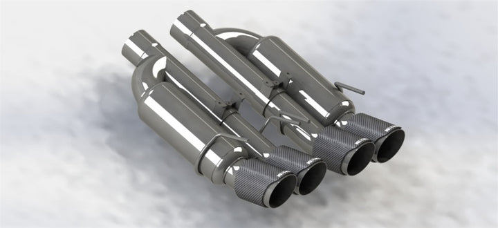 Kooks 09-13 Chevrolet Corvette Z06/ZR1 3in. Valved Axle-Back Exhaust w/ SS Tips - Bull Strap