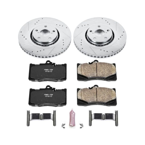 Power Stop 07-11 Lexus GS350 Front Z23 Evolution Sport Brake Kit - Bull Strap