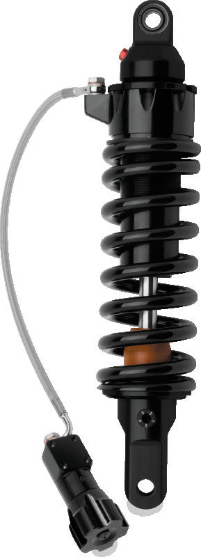 Progressive 18-Up Harley Softail 465 Series Shocks 13.1in w/RAP Heavy Duty - Black - Bull Strap