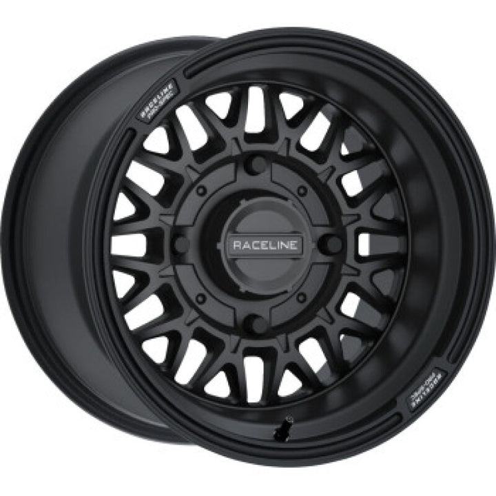 Raceline A13B Omega 14x7in/4x156 BP / 10mm Offset /132.5mm Bore - Satin Black Wheel - Bull Strap
