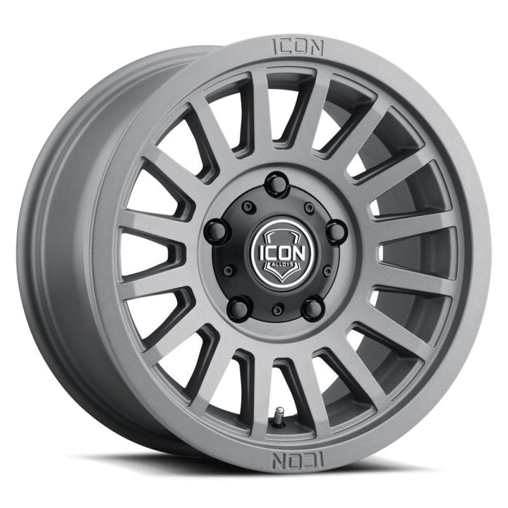 ICON Recon SLX 17x8.5 5x4.5 0mm Offset 4.75in BS 71.5mm Bore Charcoal Wheel - Bull Strap