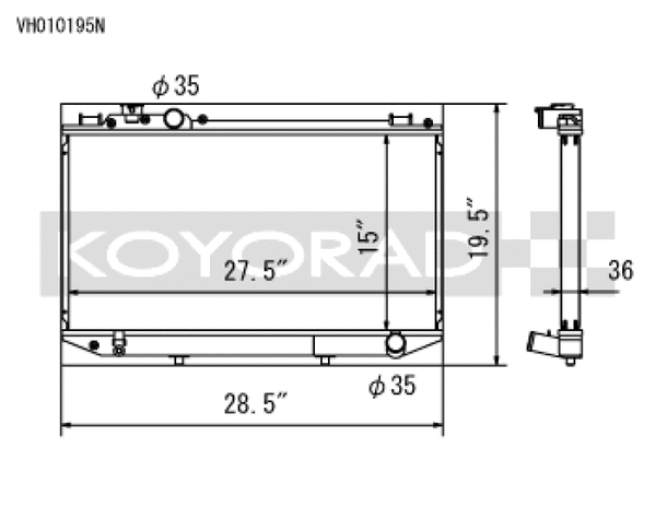 Koyo 89-92 Toyota Cressida 3.0L I6 Manual Only - Bull Strap