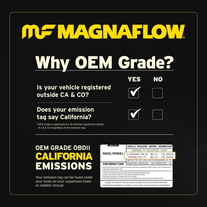 MagnaFlow Conv Univ 3.00inch C/C - Bull Strap