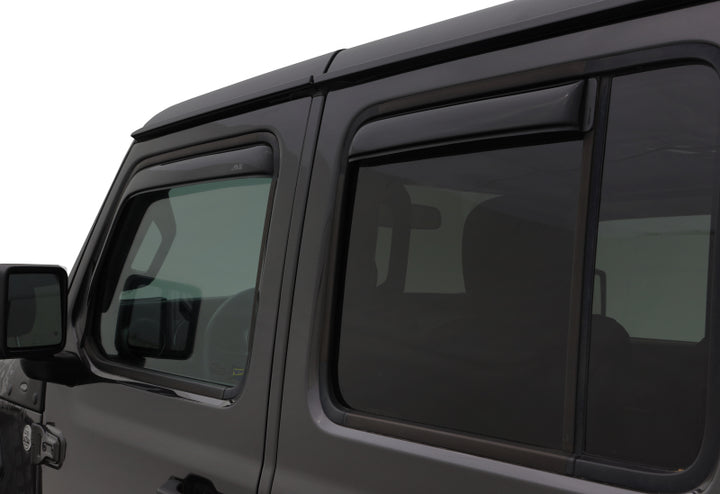 AVS 2018 Jeep Wrangler Unlimited (4-Door) Ventvisor In-Channel Window Deflectors 4pc - Smoke - Bull Strap