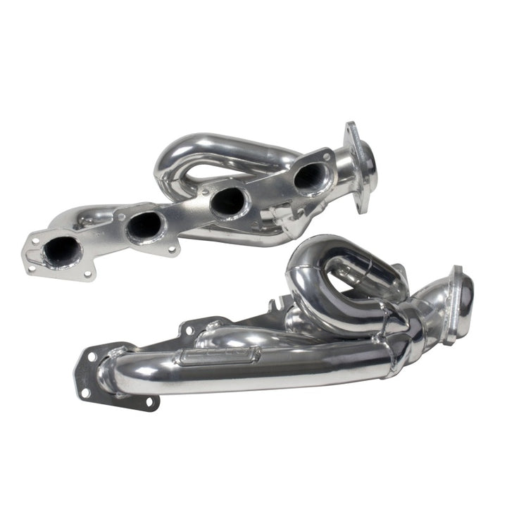 BBK 09-18 Dodge Ram 5.7L Hemi Shorty Tuned Length Exhaust Headers - 1-3/4 Silver Ceramic - Bull Strap