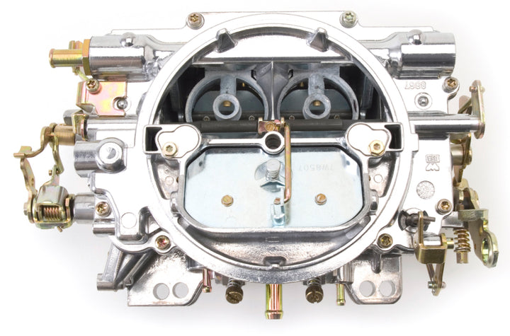 Edelbrock Carburetor Performer Series 4-Barrel 600 CFM Manual Choke Satin Finish - Bull Strap