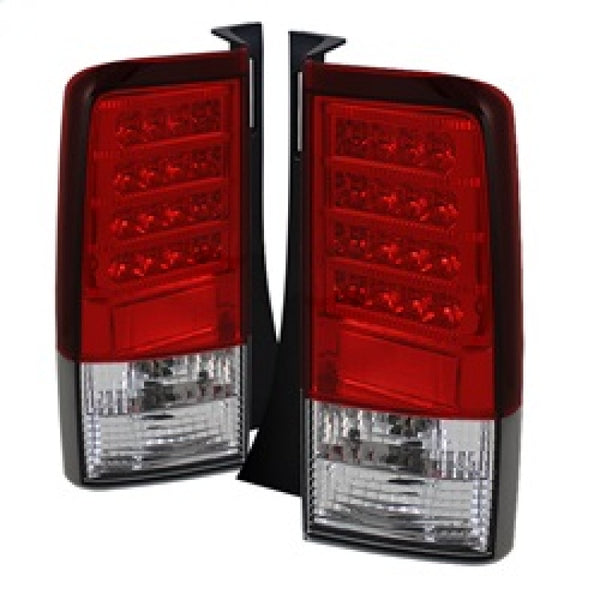 Spyder Scion XB 03-07 Version 2 LED Tail Lights Red Clear ALT-YD-TSXB03-LED-V2-RC - Bull Strap