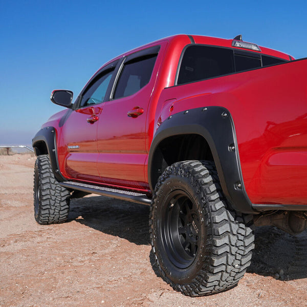 Husky Liners 16-23 Toyota Tacoma Pocket Style Fender Flares - 4 Piece Set - Bull Strap