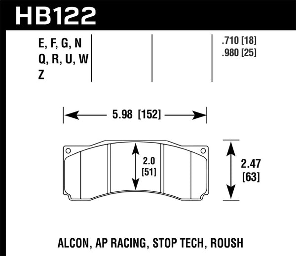Hawk Stoptech ST-60 Caliper HP+ Street Brake Pads - Bull Strap