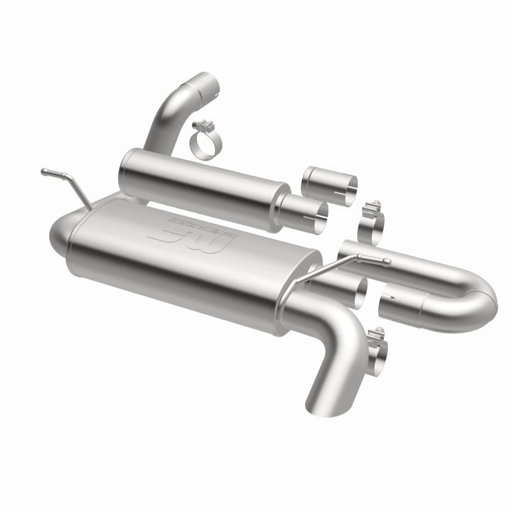 MagnaFlow 18-23 Jeep Wrangler JL 2.0L/3.6L Overland Series Axle-Back Exhaust - Bull Strap