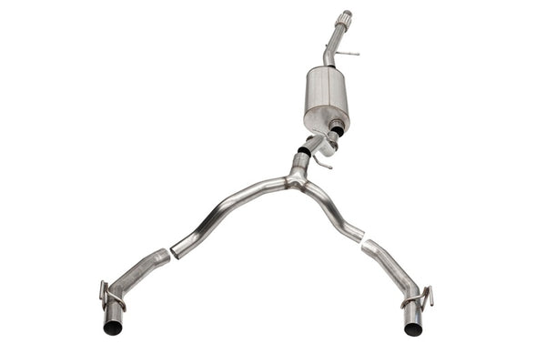 Corsa 2021-2025 Cadillac Escalade ESV 6.2L Dual Rear 3.5/2.75in Sport Cat-Back Uses Factory Bezels - Bull Strap