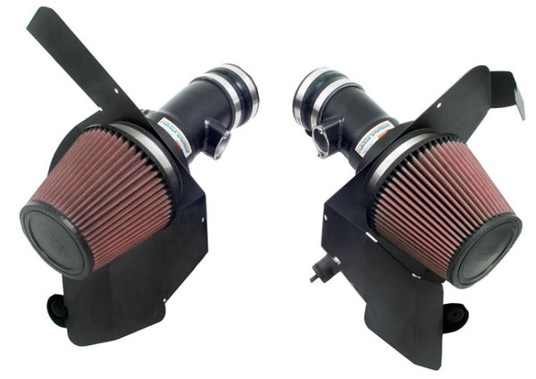K&N 06-07 BMW M5 5.0L Flat Black Typhoon Short Ram Intake - Bull Strap