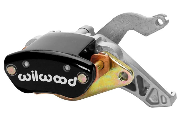 Wilwood Caliper-MC4 Mechanical-L/H - Black w/ Logo 1.19in Piston .81in Disc - Bull Strap