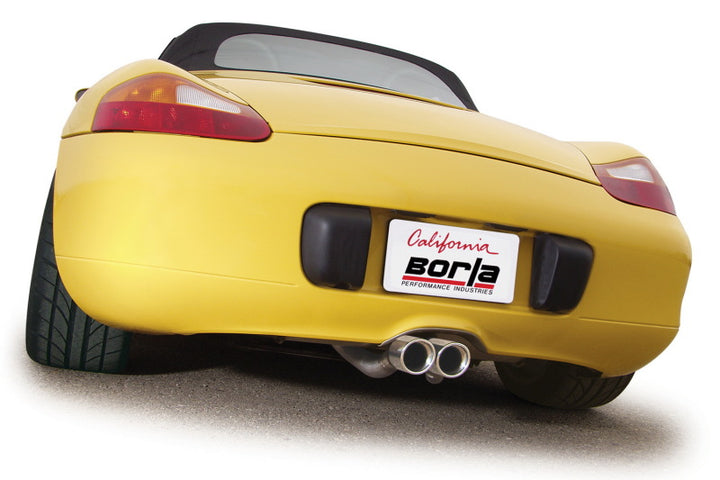 Borla 00-04 Porsche Boxster 3.2L 6cyl MT SS Catback Exhaust - Bull Strap