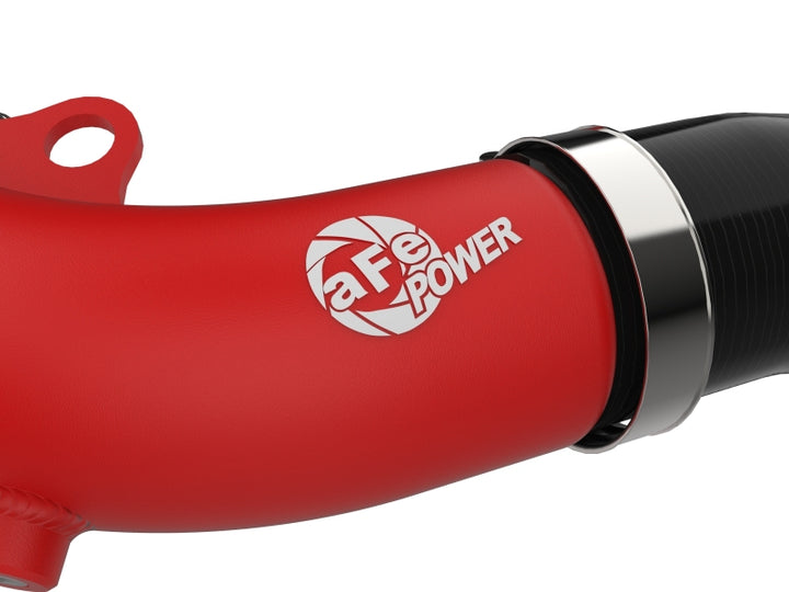 aFe 2024+ Jeep Wrangler JL L4-2.0L (t) BladeRunner 2-1/2in Aluminum Hot Charge Pipe - Red - Bull Strap