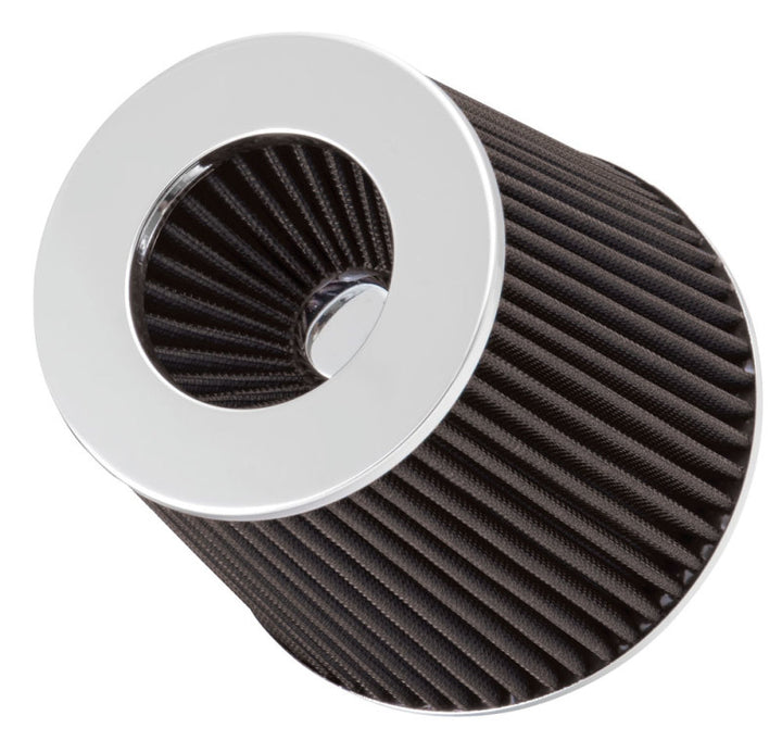 Spectre Adjustable Conical Air Filter 5-1/2in. Tall (Fits 3in. / 3-1/2in. / 4in. Tubes) - Black - Bull Strap
