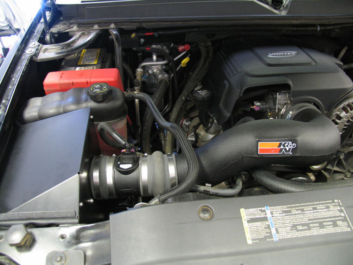 K&N 07 Chevy/GMC/Cadillac V8-4.8/5.3/6.0/6.2L Performance Intake Kit - Bull Strap