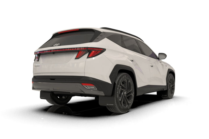 Rally Armor 2025+ Hyundai Tucson (Excl. ICE & XRT) Black UR Mud Flap w/ Dark Grey Logo - Bull Strap