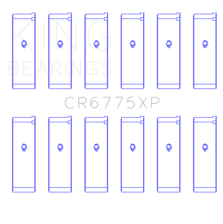 King Engine Bearings Nissan VQ35DE Performance Rod Bearing Set - Size STD - Bull Strap