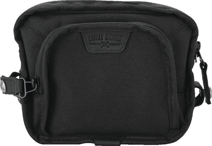Burly Brand Handlebar Bag - Black - Bull Strap