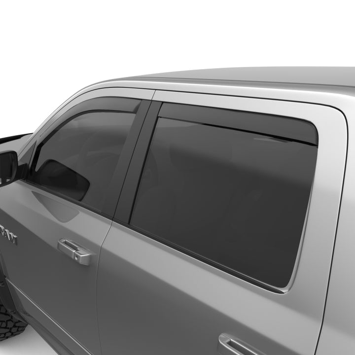 EGR 09-13 Dodge Ram 1500/2500/3500 Crew Cab In-Channel Window Visors - Set of 4 - Matte (572755) - Bull Strap