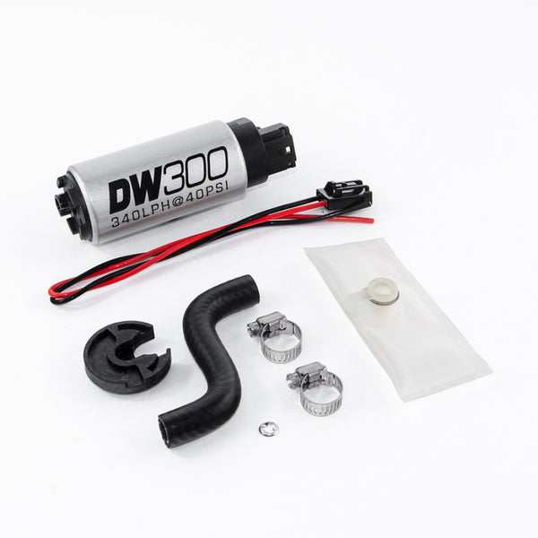 DeatschWerks 85-97 Ford Mustang DW300 320 LPH In-Tank Fuel Pump w/ Install Kit - Bull Strap
