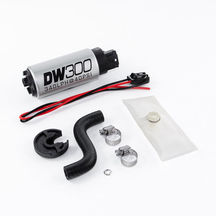 DeatschWerks 85-97 Ford Mustang DW300 320 LPH In-Tank Fuel Pump w/ Install Kit - Bull Strap