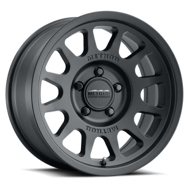 Method MR703 17x9 / -12mm Offset / 106.25mm Bore / 6x5.5 BP / 4.8in BS - Matte Black Wheel - Bull Strap