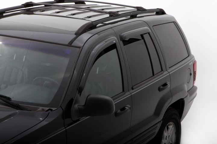 AVS 2004 Ford Ecosport (Brazil) Ventvisor Outside Mount Window Deflectors 4pc - Smoke - Bull Strap