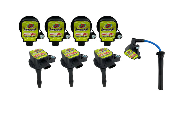 Granatelli 18-23 Ford Coyote 4V Street Fighter Coil-On-Plug Wire Conn Kit w/Coil Packs (35K Volts) - Bull Strap