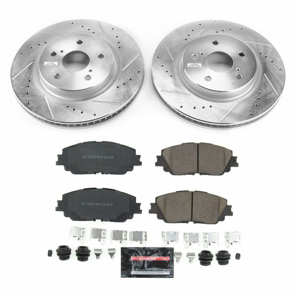 Power Stop 2019 Toyota Avalon Front Z23 Evolution Sport Brake Kit - Bull Strap