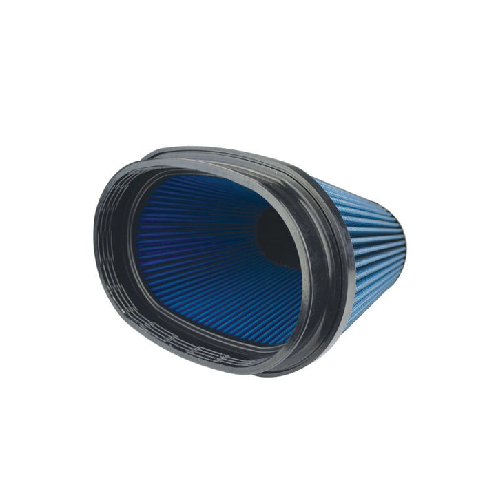 Injen AMSOIL Ea Nanofiber Dry Air Filter - 8 1/2 Oval Filter 9 1/2 Base / 6 1/4 Tall / 8 Top - Bull Strap