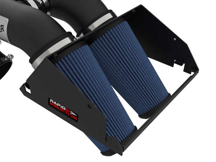 aFe Rapid Induction Pro 5R Cold Air Intake System 21-22 Ford F-150 Raptor V6-3.5L (tt) - Bull Strap