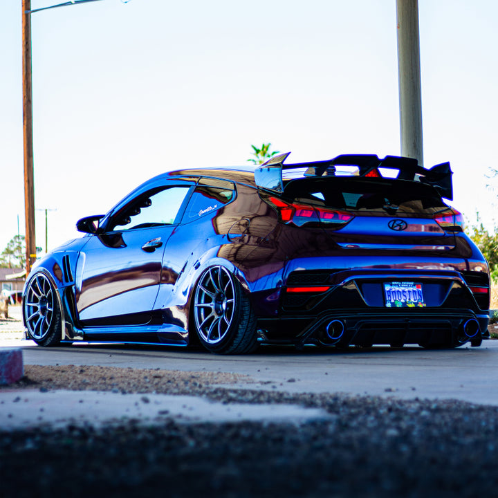 Injen 19-22 Hyundai Veloster N L4 2.0L Turbo Performance SS Axle Back Exhaust System - Burnt Ti Tips - Bull Strap