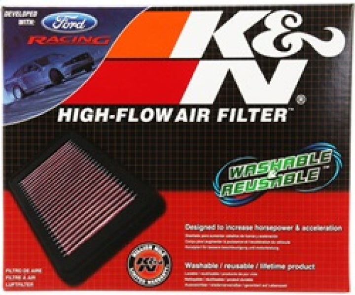 K&N 10 Ford Mustang GT 4.6L-V8 Drop In Air Filter - Bull Strap