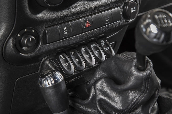 Rugged Ridge Etched Lower 5 Switch Panel Kit 11-18 JK - Bull Strap
